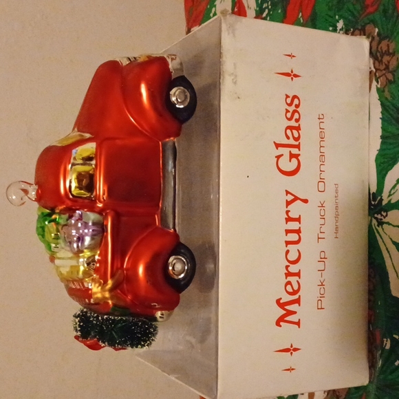 Department 56 , ornament truck with box. 6in L and 3in T, and 3in wide. - Picture 3 of 5